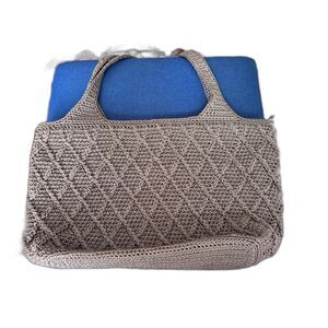 The Sak Crochet Shoulder Bag Purse Computer Tote